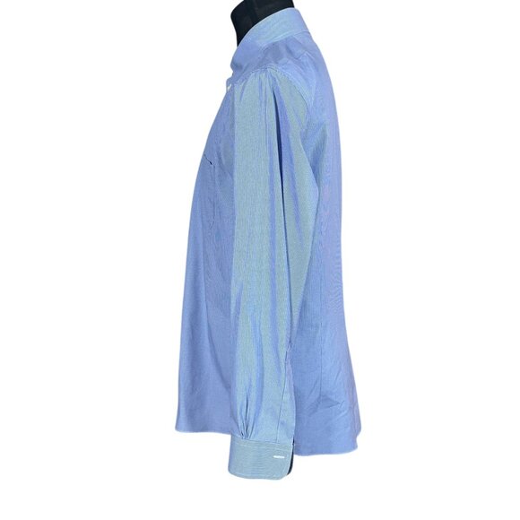 Brooks Brothers Men's Milano Blue White Long Sleeve Button Down Shirt 16.5 34 - Picture 4 of 8